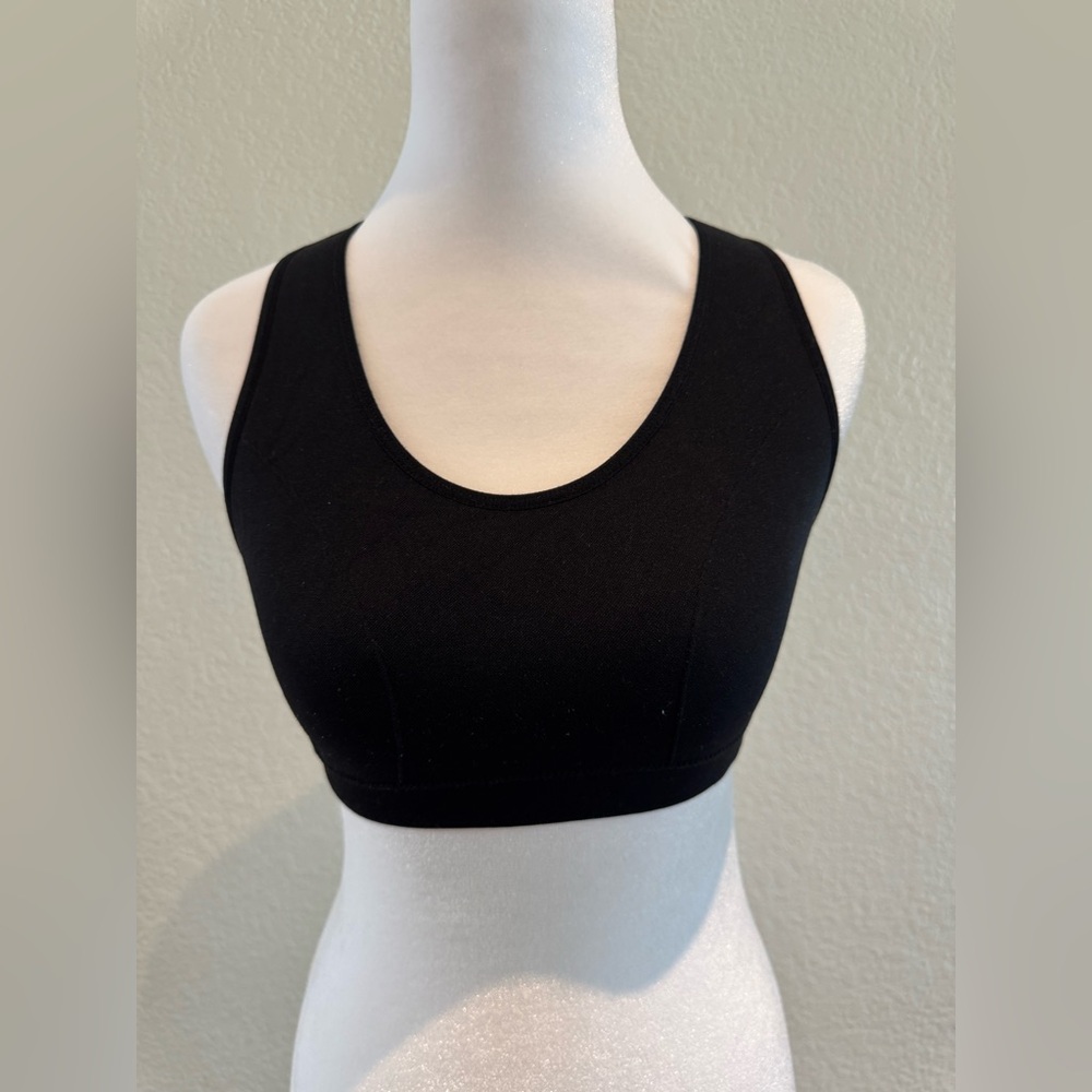Cat & Jack Girls Racerback Sports Bra - Black - Size XL